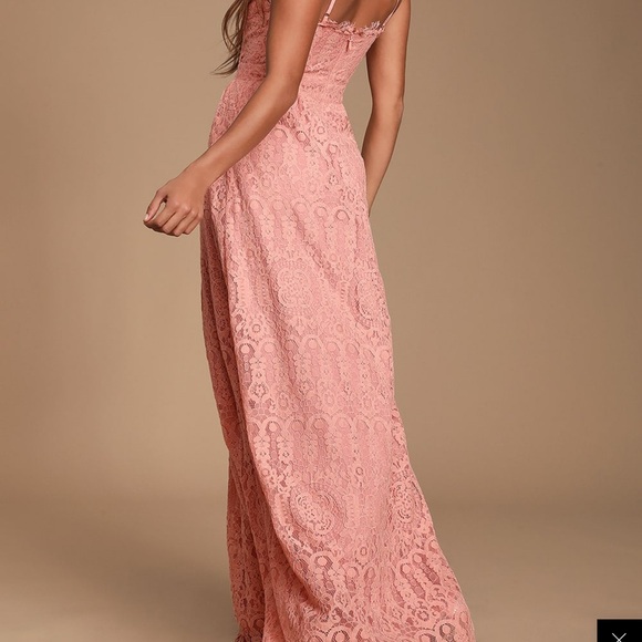 Lulus Unending Love Blush Pink Lace Maxi Dress - Picture 4 of 13